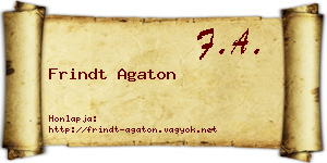 Frindt Agaton névjegykártya